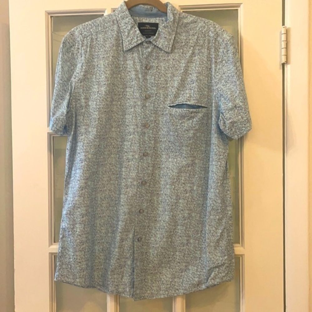 mens Rodd & Gunn sports fit size L blue color